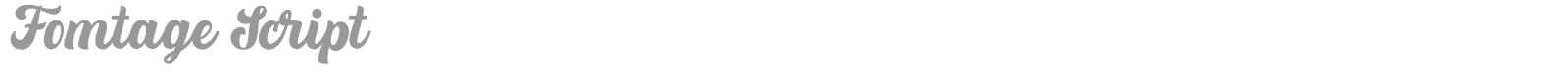 Fomtage Script font preview